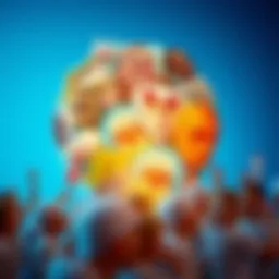 A representation of various internet memes showcasing cultural evolution