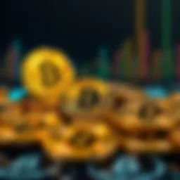 Conceptual representation of cryptocurrency transactions