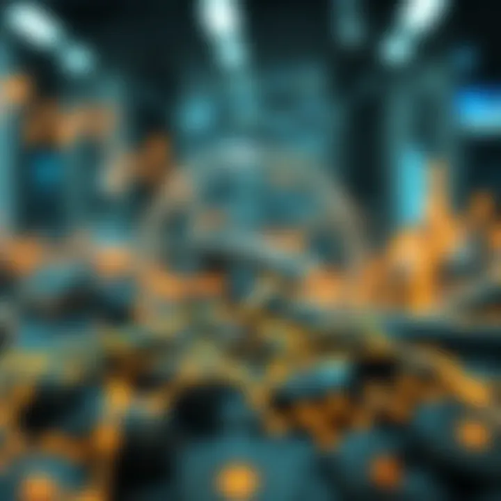 Visual representation of blockchain data analysis