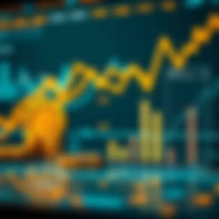 Chart showing the future trends of cryptocurrency with technology