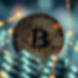 Conceptual illustration of innovative blockchain technology