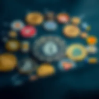 A Spectrum of Cryptocurrencies Within Trust Wallet Diverse cryptocurrencies supported by Trust Wallet in a graphical representation