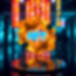 An abstract digital art piece symbolizing the concept of NFTs