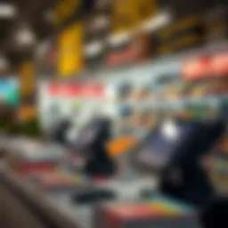 Visual representation of point of sale systems in retail